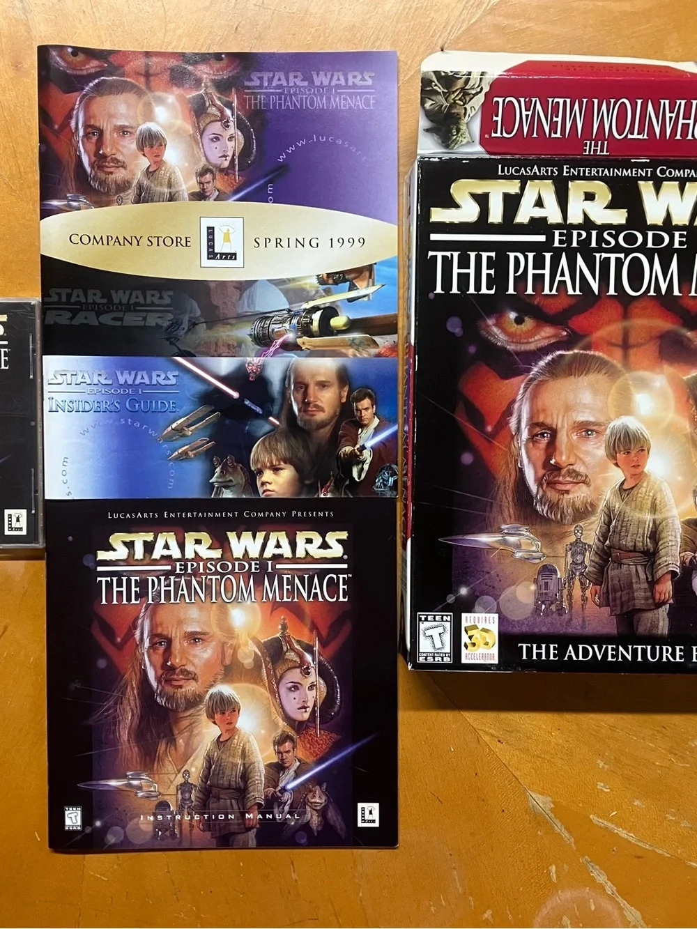 Star Wars Episode 1 The Phantom Menace PC Game Vintage 1999 Complete Big Box